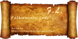 Falkenstein Leó névjegykártya